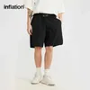 Shorts maschile Shorts gonfiabile in metallo per abbigliamento sportivo da uomo con tasche grandi e pantaloncini di orlo diviso J240409