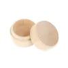 Wood Round Storage Boxes Ring Box Vintage Wooden Craft Jewelry Box Case Organizer Accessories