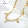 Pendant Necklaces Xuping Jewelry Arrival Elegant Snowflake Copper Alloy Choker Necklace Of Gold Color Women Party Gift X000850910