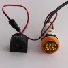 22mm 2 in 1デジタル電圧計量計AC 50-500V 0-100A電気部品自動車部品kxreを簡単にインストールする