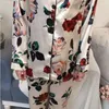 Abbigliamento da casa Stampa di moda SATINE SATURA PERSONE SETA SET DONNE COREA SEXE SEXY ASSEGGI SAPIONI DA SAPILI A MANTRI FLORALI LUNGO PANTANI PAJAMA DOME SET