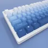 Zubehör PBT Translucent Backit Leuchttaste für 104 Tasten mechanische Tastaturschlüsselkap Set DouBeshot Gradient Blue für mxSwitches