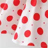 Clothing Sets Summer Baby Girls Suit Polka Dot Print Suspender Top Solid Color Shorts Cute Casual Holiday Two-piece Set