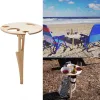 Mini Wood Foldable Wine Holder Outdoor Portable Red Wine Table for Picnic Camp Party Garden Beach Folding Glass Rack Small Desk