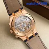 AP Tourbillon Wristwatch Male Royal Oak Series 26240or Rose Gold Blue Plate Belt Business Sports Sports Transparent Automatic Mechanical Watch