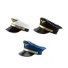 Berets Airline Big Cornice Hat Performance Carnival Party for Men Women Sailors Cap Cosplay Uniforme ajusté