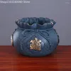 Decorative Figurines Copper Money Bag Incense Burner Treasure Bowl Chinese Censer