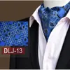 Mężczyźni Wysokiej jakości Paisley Floral Cravat Wide Ties Polka Dots Ascot Scarf BWTRS0114240409