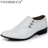 Botas Vivodsicco Novo vestido de vestuário de couro PU branco