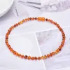 Colares pendentes dentes do Báltico Natural Ambers Colar Baby Amber Colar Handmade Original Irregular Amber Beads Jewelry Giftq