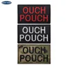 English letter OUCH POUCH Patches Emblem Reflective military 8*5cm Hook and Loop Tactical