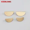 semicircle brass solid luxury flat handle kitchen cabinet gold handle furniture hardware modern simple handle