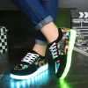 Sneakers storlek 3044 Lysande LED -skor för vuxna glödande sneakers med ljus barn pojkar flickor led tofflor USB laddad feminino tenis