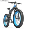 自転車Lankeisi 1000w ectric Bike fat ebike folding e bike 48v ectric Mountain bicyc 26インチercricバイク脂肪mtb ebike l48