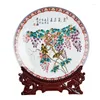 Figurki dekoracyjne nowoczesne dekoracje domu w chiński styl jingdezhen cermaic salon dekoracja talerz talerz kreatywne prezenty urodzinowe
