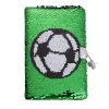 Sequin Football Journal Секретный дневник с замком, ноутбук частное журнал футбольный книжка подарки для мальчиков