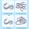 24pcs/set metal wire puzzle set iq mental mental teaser teaser teaser genitore-children interactive game metal link sblocca giocattoli interblock