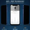 Magnetisk härdad glasmetallens integritetsfodral för iPhone 15Pro 11 12 13 14 15 Pro Max Plusl Mini Anti-Spy Back Cover