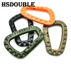 4 datorer/Lot Carabiner Snap Hanging Hook D-Ring Spring Plastic Strong Tactical TAC Link Ryggsäck EDC Tool Nyckelring