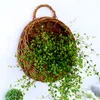 1pc Blumen Pflanzer Wand Hanging Weiden Rattam Basket Garten Vine Topf Innenpflanzen Halter 4Kolor