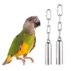 Andra fågelförsörjningar papegoja Bell Toy Training Bells Hängen Bur Bite rostfritt stål tugga för parakiter Macaws Lovebird Conures Cockatoos