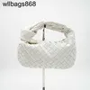 BottegvenetassデザイナーバッグBaodie Jodie Home Woven Mini White Cowhide Handheld Womens Leather Shourdle Crossbodyバッグロゴ