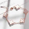 Van Bracelet Moda coreana Cinco pulseira de flores de folhas de quatro folhas Bracelet Bracelet Incluste Jóias Tiktok Acessórios 2024 Nova pulseira