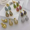 Серьги для глины 5PAIRS 2024 Роскошные полные цирконы