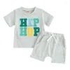 Ensembles de vêtements Toddler Baby Boy Girl Paster Set LETTER LETTRE DE COUPE COUPE COUPE COUPE COUR