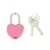 1pc mini-coeur forme vintage en plastique mini-cadenas avec 2 clés de verrouillage du sac à bagages de valise Boîte à bagages Key Lock avec clé