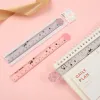 Adorabile Gatto Clear Plastic Ruler 15 cm da 6 pollici Right Straigh Transparent Plastic Ruler Kit Strumento di misurazione per l'ufficio della scuola studentesca