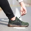 Bisiklet Ayakkabı Günü Kurt İşçi Koruması Yaz İş Güvenliği Erkekler Sneaker Slip Olmayan Hafif Önleyici Karşıtı Çelik Toe Ponction Boots