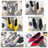 2024 Luxury Flat Bottomed Pointed Ballet Single Shoes White Soled Sticked Maternity Women Boat Shoe Casual and bekväm