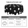 Table Cloth Dandelion Wish Tablecloth Black White Protector Round Cover Fashion Graphic For Events Christmas Party
