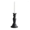 Ljushållare Nordic Black Frosted Ceramic Holder Home Decor Restaurant Romantisk Candlelight Dinner Esthetic Room