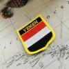 Yémen National Flag brodery Patches Badge Bouclier et Pin de forme carrée