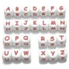 50pcs 12mm English Silicon Buchstaben Alphabet Perlen Material für DIY Baby -Kinderkrankheiten Baby Teether Armbandzubehör