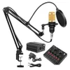 Микрофоны Профессионал BM 800 Studio Condenser Microphone Kit Kit Record Microfone Караоке со звуковой картой.