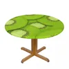 Table Cloth Modern Round Cover Stretch Tablecloths Kiwi Slices With Fruit Pieces Home Decorative