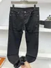 Calças masculinas Zemky Casual Men 2024 Bet moda elástica Bordado tamanho 29-38 Couro de alta qualidade personalizado e reto