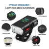 T6 Bike Front Light Waterproof 120 Lumens LED Cykel Bakre ljus Ultra Bright Cycling Safety MTB Bike Lamp