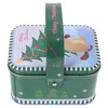 Storage Bottles Christmas Tin Box Candy Holder Cookie Tins With Lids Gift Tinplate Containers