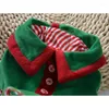 Vêtements pour chiens vêtements d'animaux de compagnie Stripe Robe Cat Elf Puppy Holiday Girls Costume avec chapeau