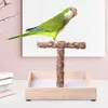その他の鳥の供給は木製のテーブルトップバードケージアクセサリーポータブル屋外エクササイズデスクトップのためにカナリア噛むオウムを簡単に取り付けるのが簡単です