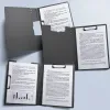 1pc A4 File Folders Clipboard with Cover, Paper Folder for School, Stationery Office Supplies
