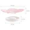 Cherry Flower Soap Dish Plastic Non-Slip Two Layers Self Draining Soap Stand Pink/White Soap Holder Badrumstillbehör