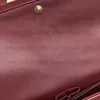 30 cm dubbel klaffväska klassisk vintage designer väskor äkta läder quiltad lammskinns påse lyx crossbody handväska axelväska handväska kuvertväska på kedjan