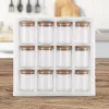 1/2/4/6/8/10/12Pcs Glass Storage Jar with Airtight Lid Food Storage Canisters for Spice Cookie Sugar Candy Kitchen Accessories