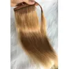 #27 Светло -коричневые настоящие натуральные волосы хвост для хвости