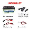 Batterie 12V 100AH 18650 Batterie au lithium Batterie rechargeable pour l'énergie solaire Batterie de véhicule + 12,6v3a Chargeur